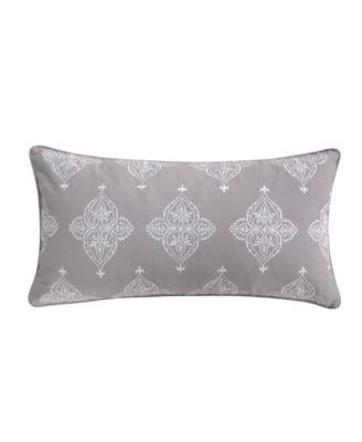 Rome Embroidered Decorative Pillow, 12" x 24"