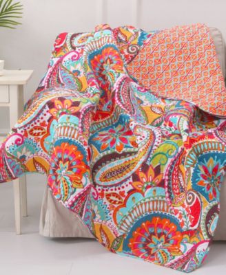 Rhapsody Paisley Reversible Quilted Throw, 50" x 60"