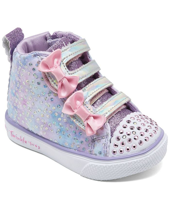 Skechers Toddler Girl's Twinkle Toes Bliss High Top Stay-Put Closure Casual Sneakers Finish Line & Reviews - Finish Line Kids' Shoes - Kids - Macy's