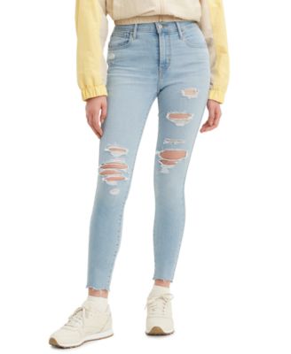 levi's 720 distressed high rise super skinny jeans