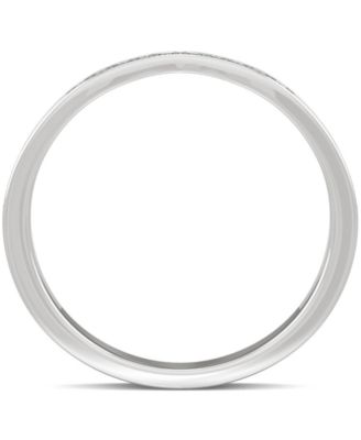 Moissanite V-Shape Wedding Band (1/5 ct. t.w. DEW) in 14k White Gold