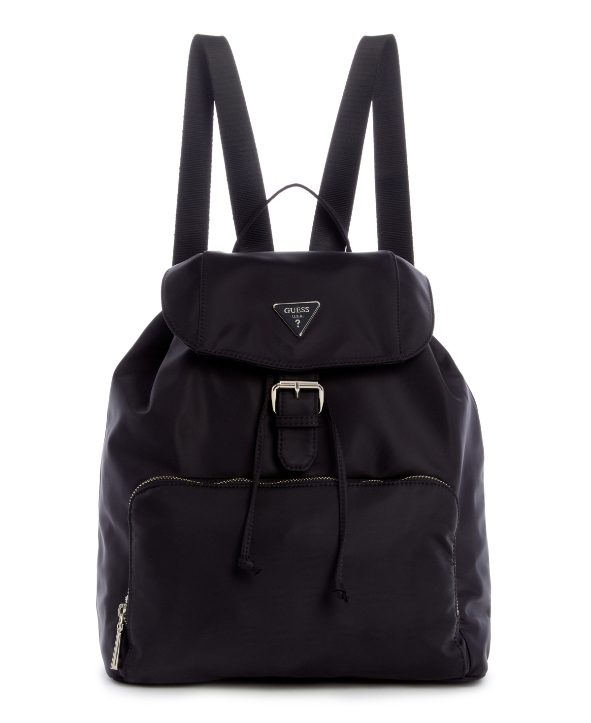Shop Guess Jaxi Nylon Large Backpack, Created For Macy's In Black,gold