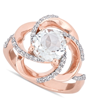 image of White Topaz Swirl Statement Ring (2-3/5 ct. t.w.) in 18k Gold-Plated Sterling Silver