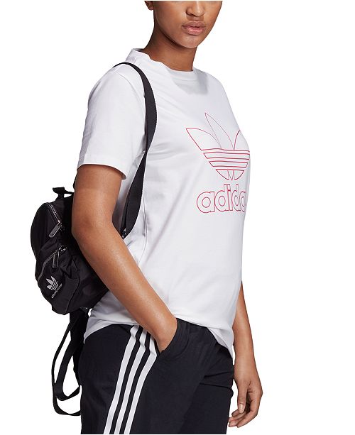 Adidas Adidas Women S Outline Trefoil T Shirt Reviews Women Macy S