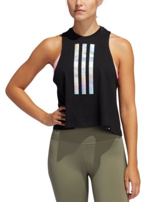 adidas - Cropped Graphic Tank Top