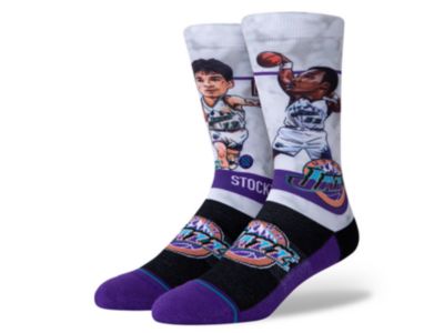Stance - Men's Utah Jazz John Stockton Big Head Crew Socks
