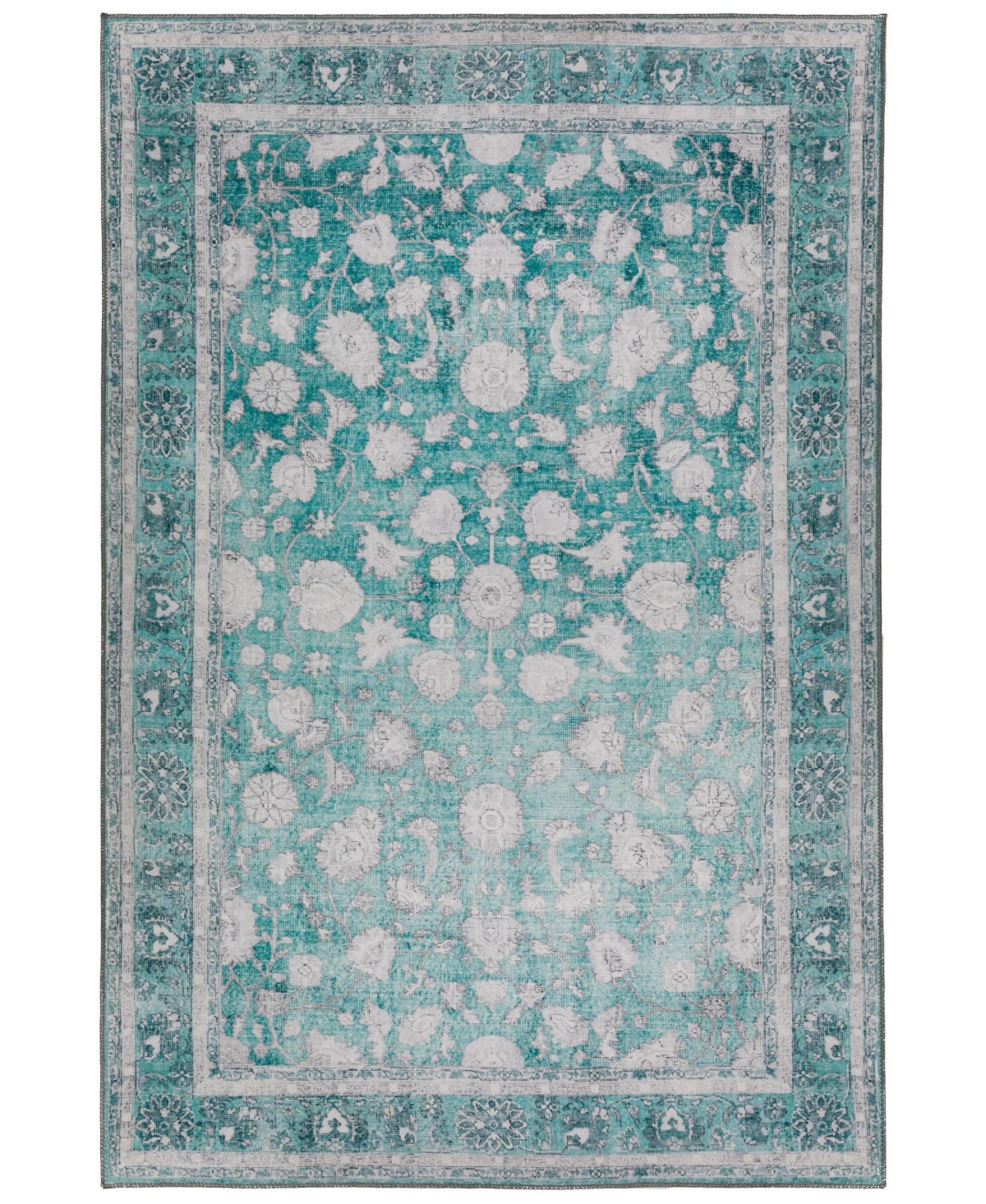 Closeout! D Style Tovia TOV02 Turquoise 8'6in x 12'9in Area Rug - Turquoise