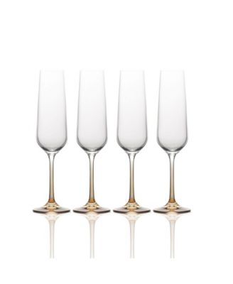 amber champagne glasses