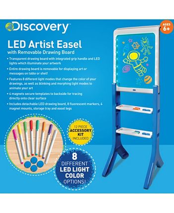 Discovery Kids Drawing Light Designer Wide Screen Easel - White 1 ct