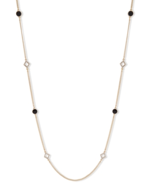 image of Dkny Gold-Tone Stone & Crystal 42