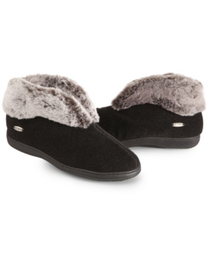 image of Acorn Women-s Faux Chinchilla Bootie Slippers Women-s Shoes