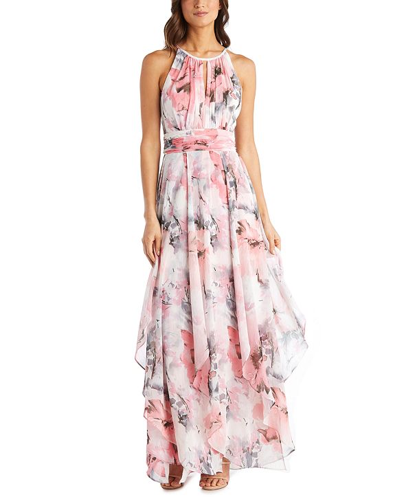 keyhole halter gown