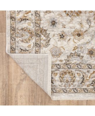 Maharaja 70E Ivory and Gray 6'7" x 9'6" Area Rug