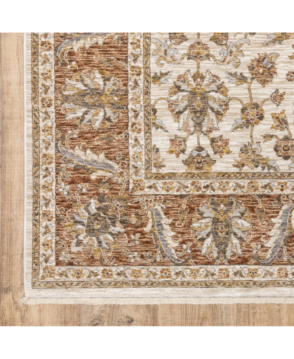 Jhb Design Maharaja 5091z Rust And Ivory 7'10" X 10'10" Area Rug In Rust,ivory