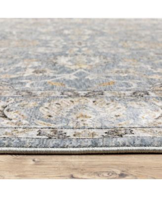 Maharaja 70E Blue and Ivory 6'7" x 9'6" Area Rug