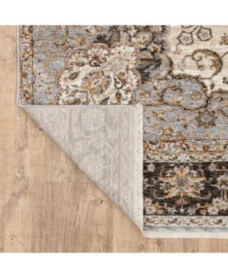 Maharaja 660J Ivory and Blue 7'10" x 10'10" Area Rug