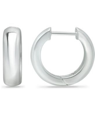 macy's sterling silver hoop earrings