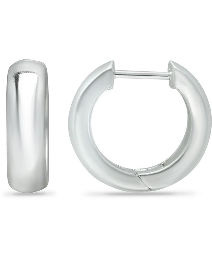 Giani Bernini - Wide Polished Hoop Earrings in Sterling Silver