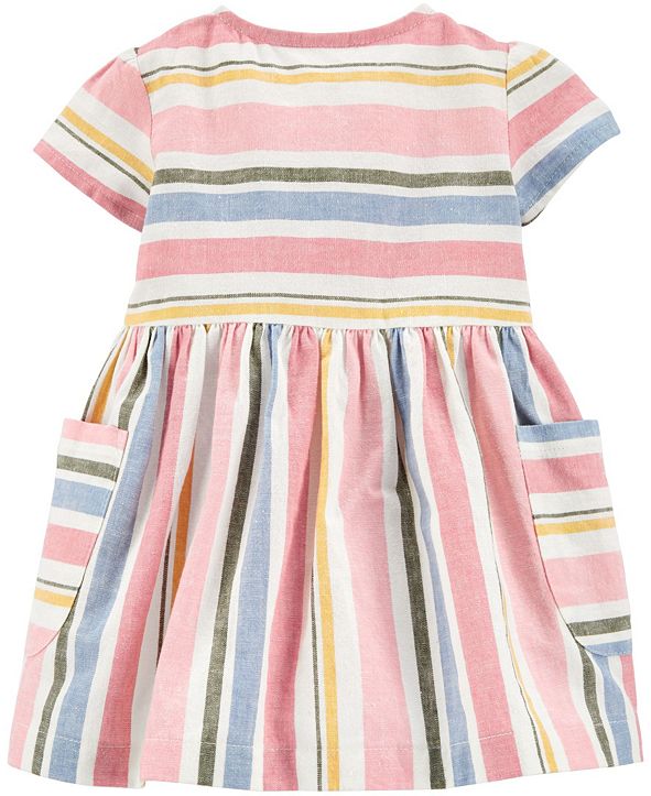Carter's Baby Girl Striped Linen Dress & Reviews - All Girls' Dresses ...