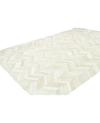 Bashian Cowhide Fie-01 White 5' x 8' Area Rug