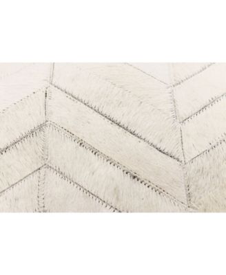 Bashian Cowhide Fie-01 White 5' x 8' Area Rug