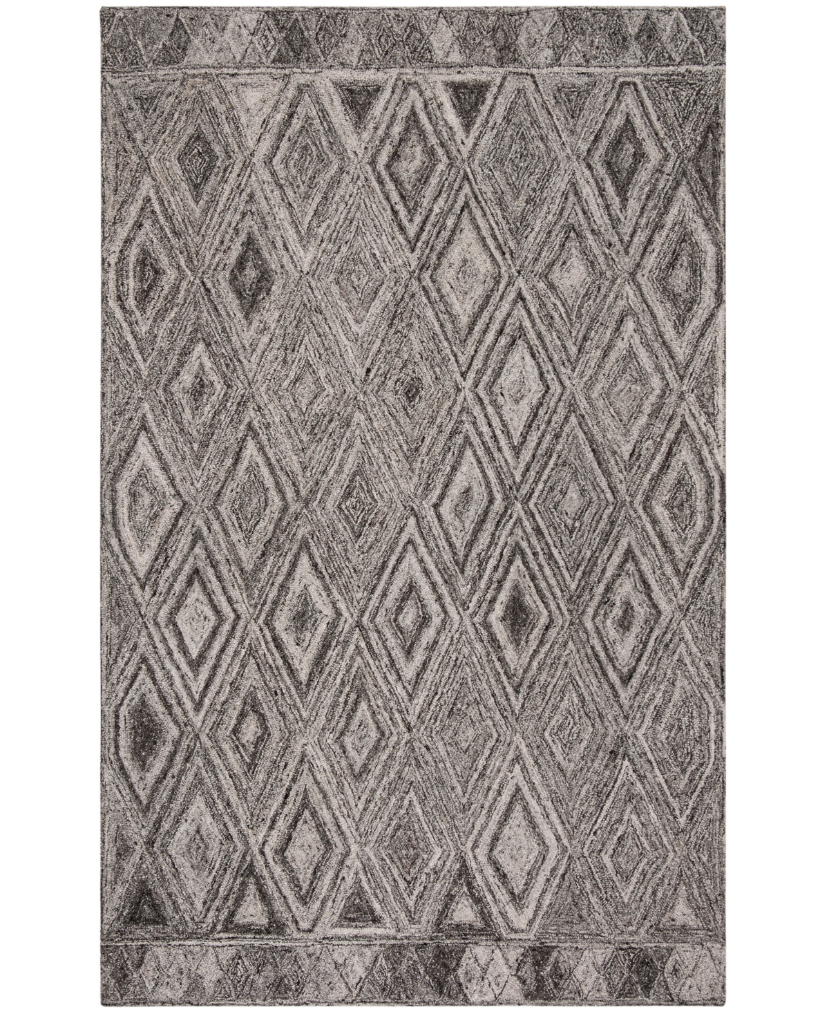 Safavieh Abstract 618 Gray and Black 5' x 8' Area Rug - Gray