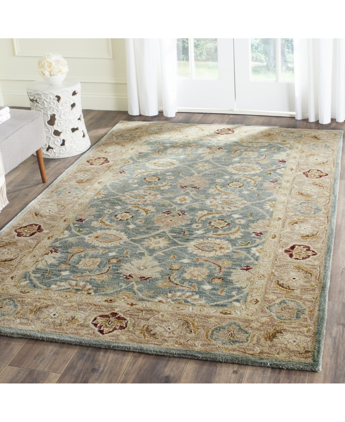 Safavieh Antiquity At849and Taupe Area Rug - Teal