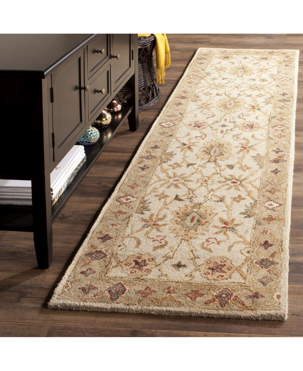 Safavieh Antiquity At816 Gray And Beige 2'3" X 12' Runner Area Rug