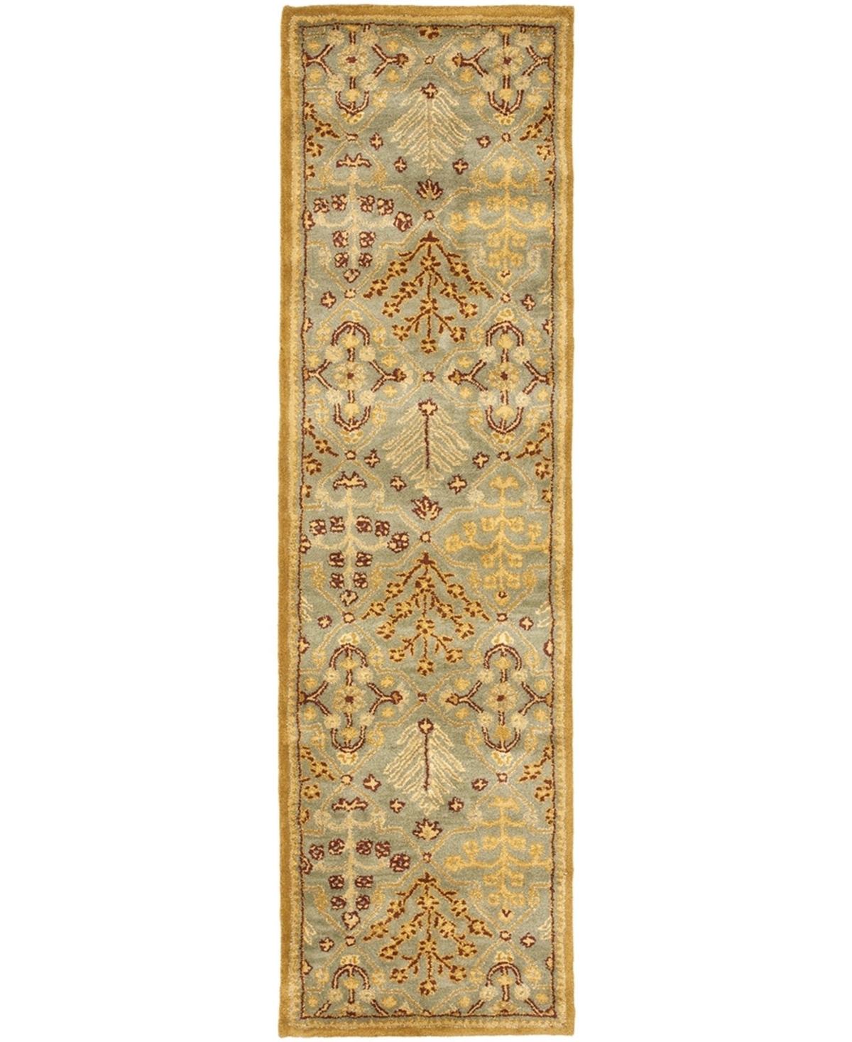 Safavieh Antiquity At613 Mist and Gold 2'3in x 16' Runner Area Rug - Mist