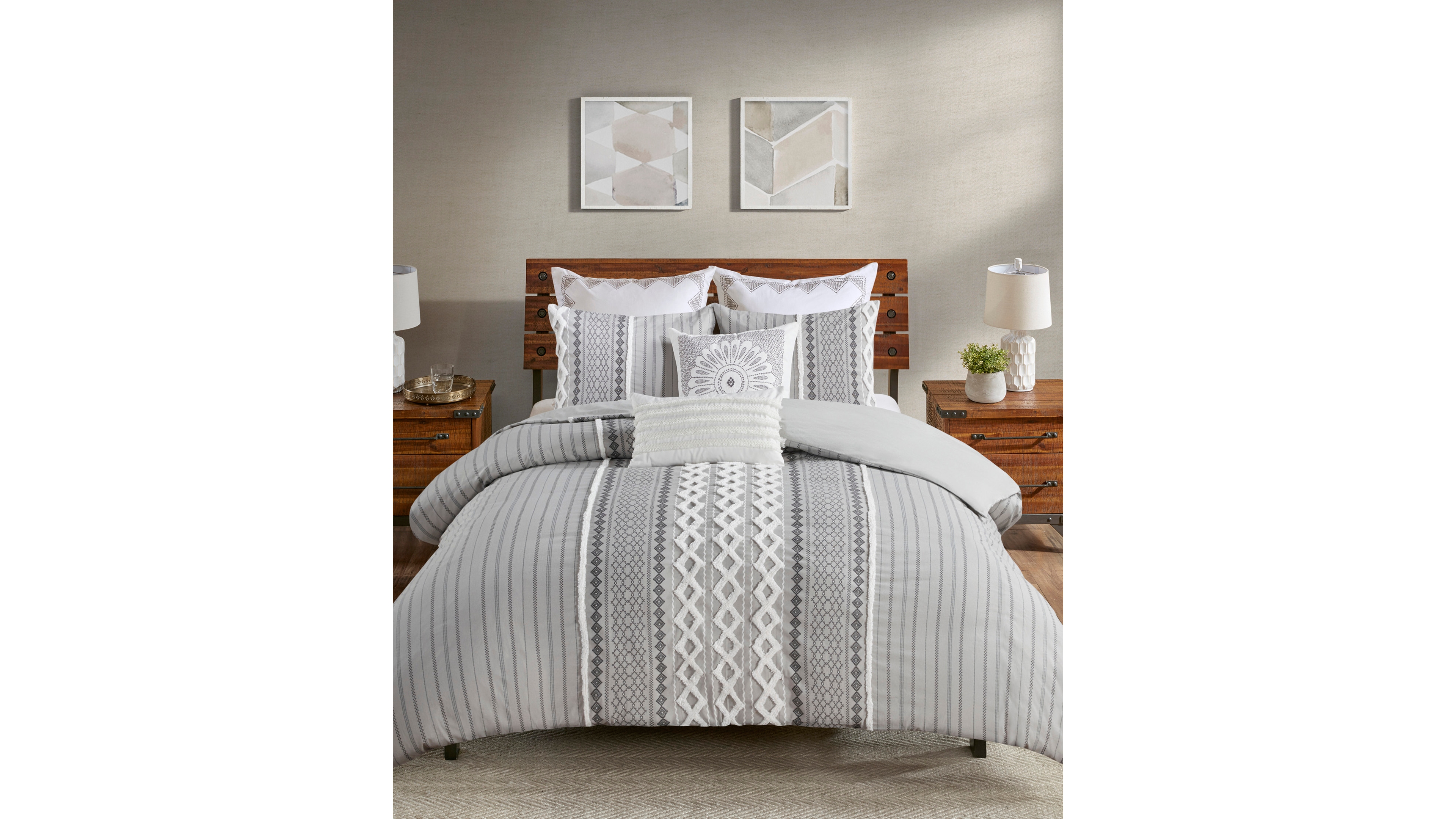 Ink+Ivy Imani 3-Pc. Duvet Cover Set, Full/Queen