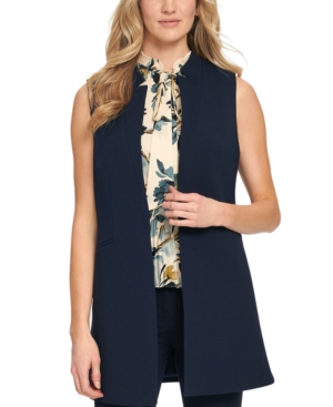 Dkny Sleeveless Lapel Vest