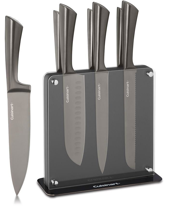 Cuisinart SpaceSaving Onyx 8Pc. Cutlery Set with Block Macy's