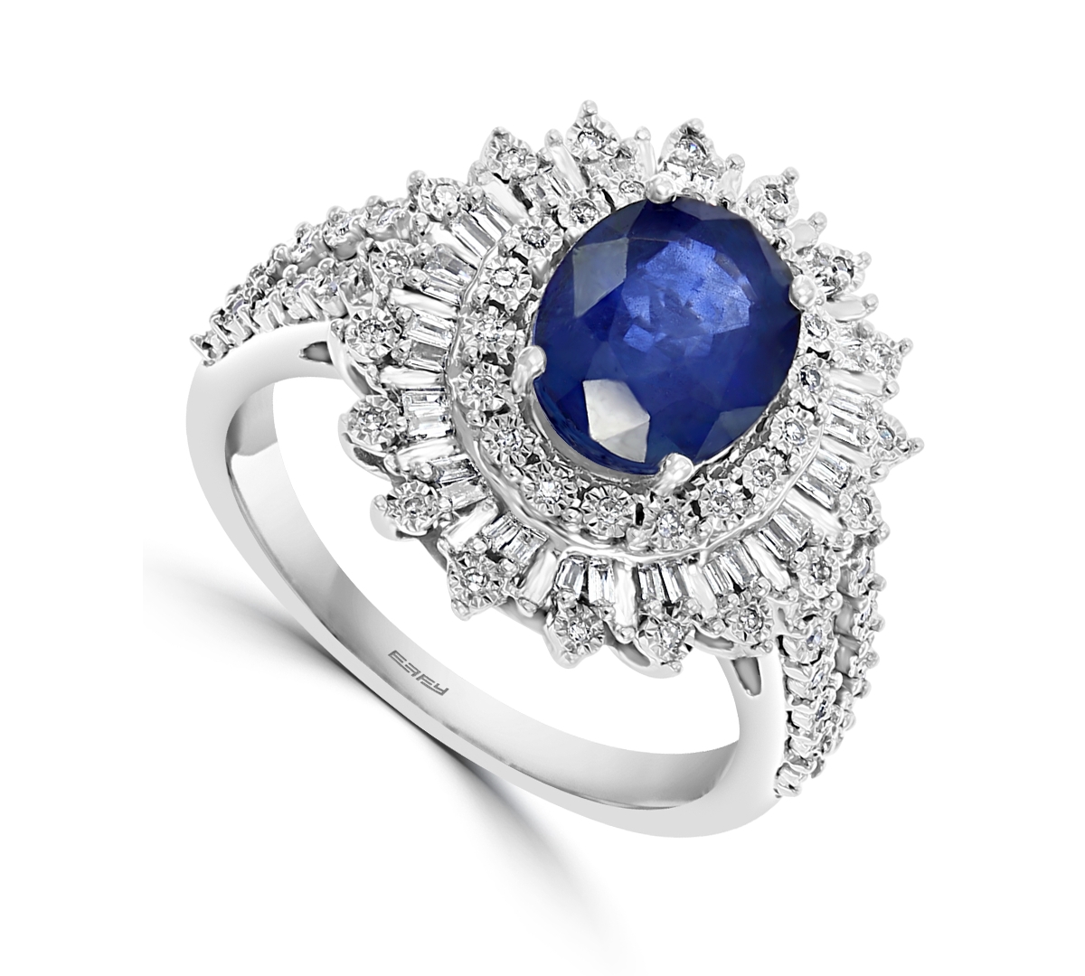 Effy Collection Effy Ruby (1-7/8 Ct. T.w.) & Diamond (1/4 Ct. T.w.) Halo Statement Ring In 14k White Gold (also In S