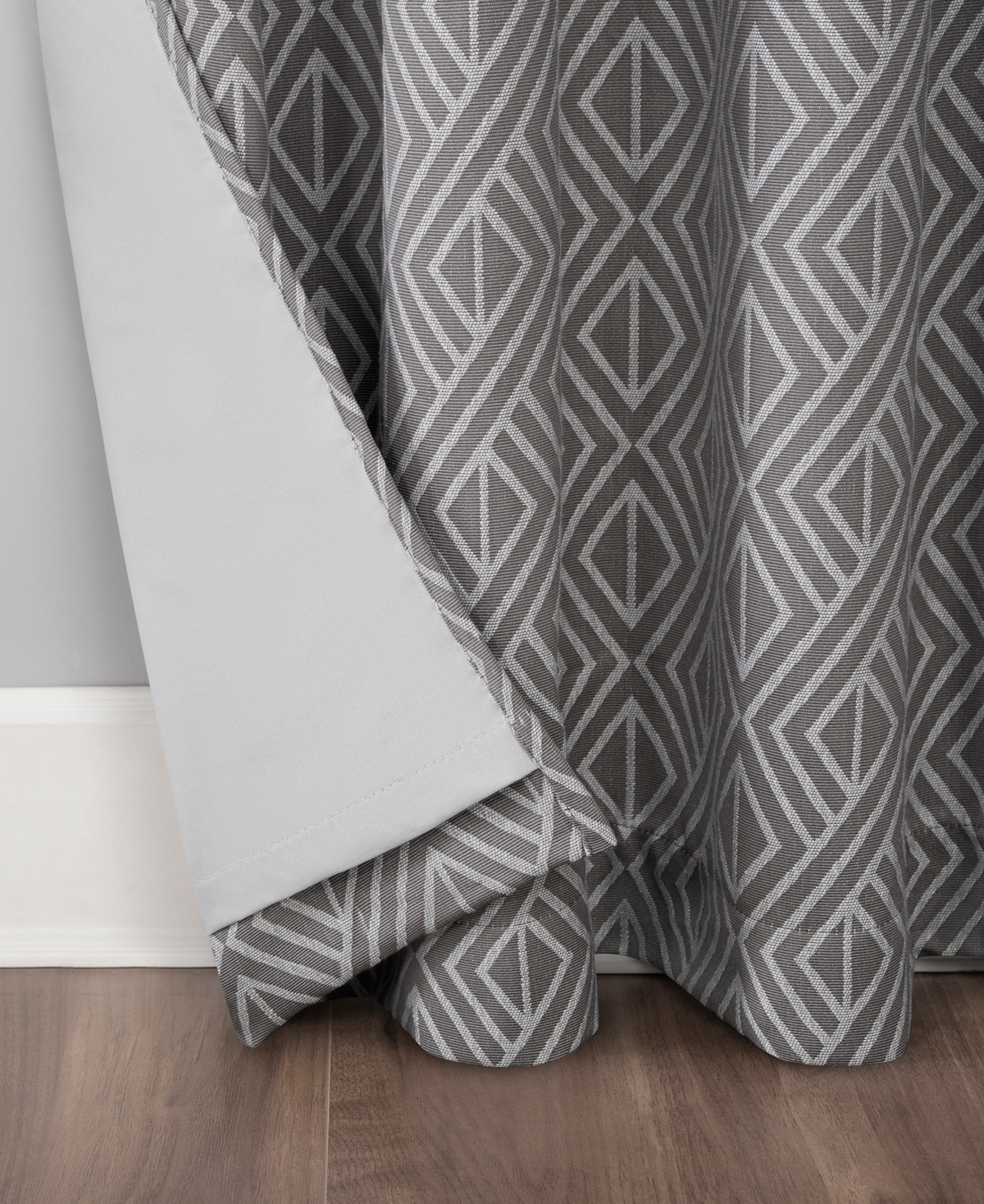 Scott Living Gresham Geometric 100% Blackout Grommet Curtain Panel, 96
