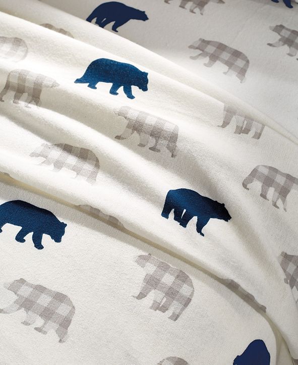 G.H. Bass & Co. Plaid Bear Print Cotton Flannel Queen Sheet Set & Reviews - Sheets & Pillowcases ...