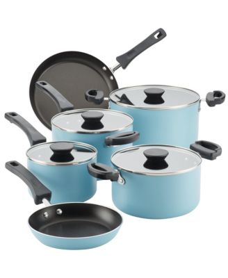 Farberware - Neat Nest Space Saving Aluminum Nonstick 10-Pc. Cookware Set