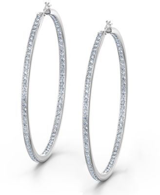 swarovski hoop crystal earrings