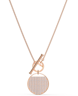 image of Swarovski Rose Gold-Tone Crystal Coin 17-5/8