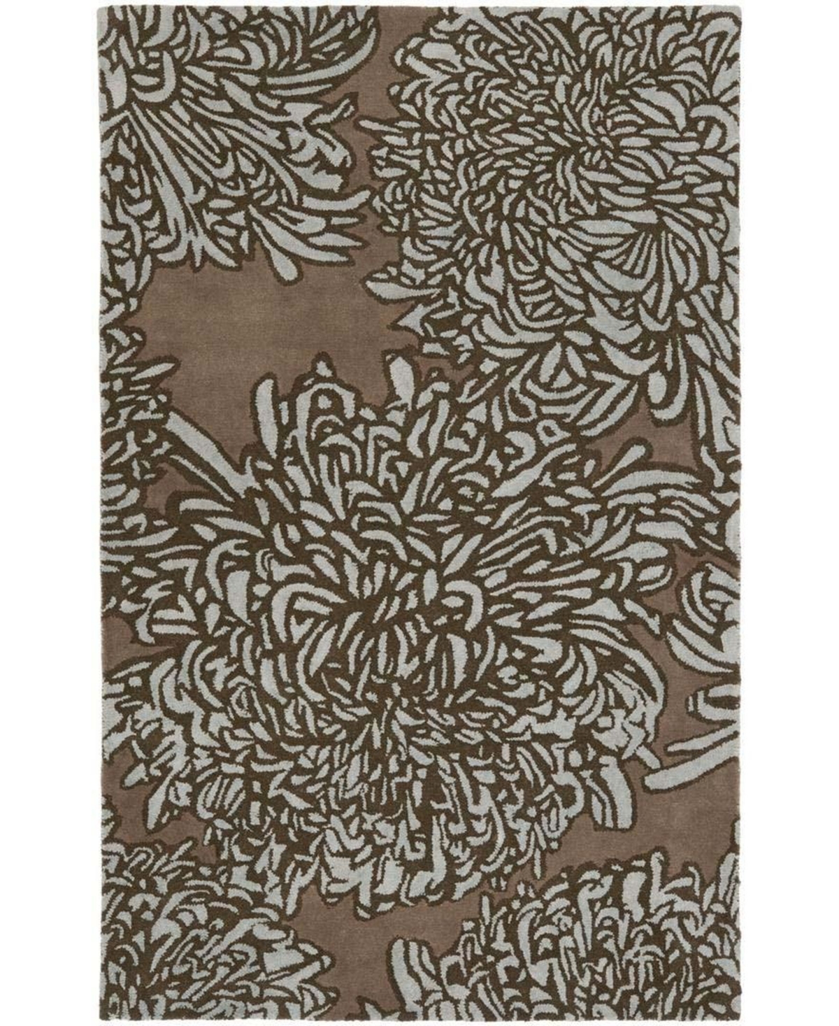 Martha Stewart Collection Chrysanthemum MSR4542G Driftwood 8' x 10' Area Rug - Driftwood