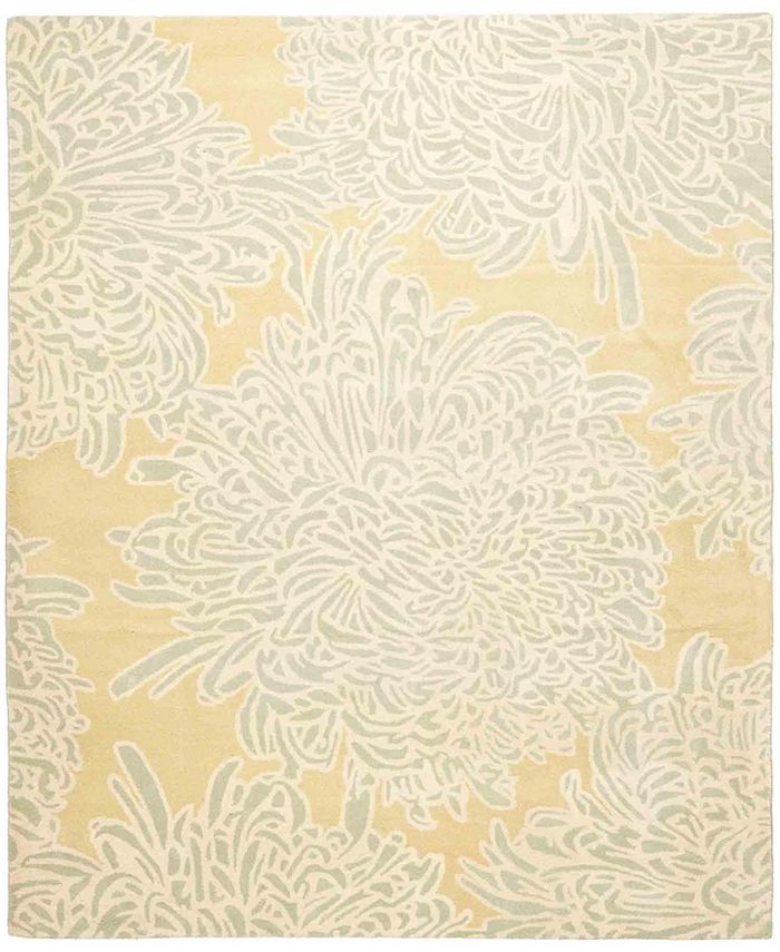 Martha Stewart Collection Chrysanthemum MSR4542D Gold 9' x 12' Area Rug