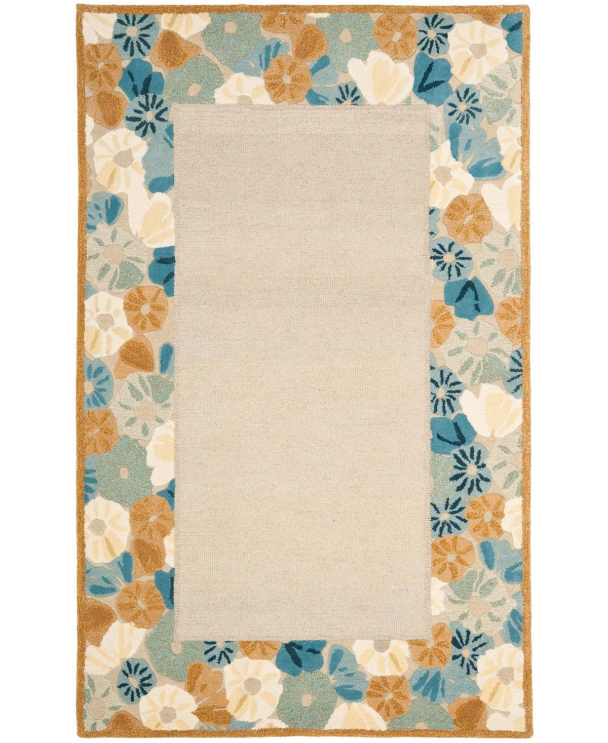 Martha Stewart Collection Poppy Border MSR3629B Multi 9'6in x 13'6in Area Rug - Multi