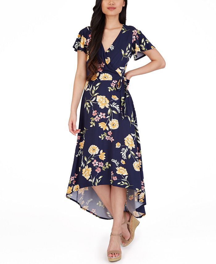 BCX Juniors' Faux-Wrap High-Low Dress - Macy's