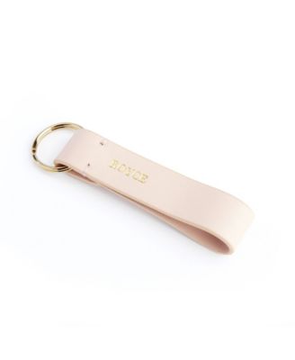 Leather Loop Key Fob with Gold Hardware