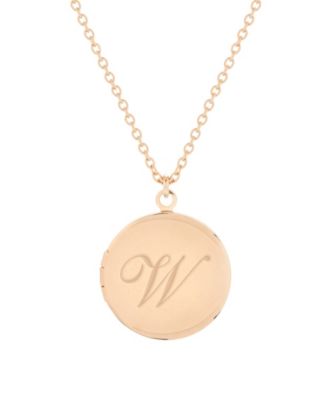 14K Gold Plated Isla Initial Long Locket Necklace
