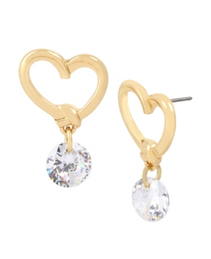 image of Jessica Simpson Heart Stone Drop Earrings