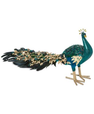 Holiday Lane - Evergreen Dreams Peacock D&eacute;cor, Created for Macy's