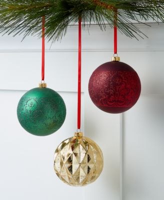 Holiday Lane - Evergreen Dreams Shatterproof Ornaments, Set of 3