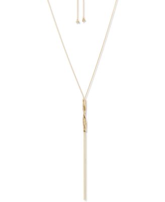 Lucky Brand - Gold-Tone 29" Adjustable Lariat Necklace