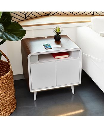 Fridge Smart Side Table Wireless Charging Bedroom Night Stand Furniture  Table with Cooler Drawer : : Home