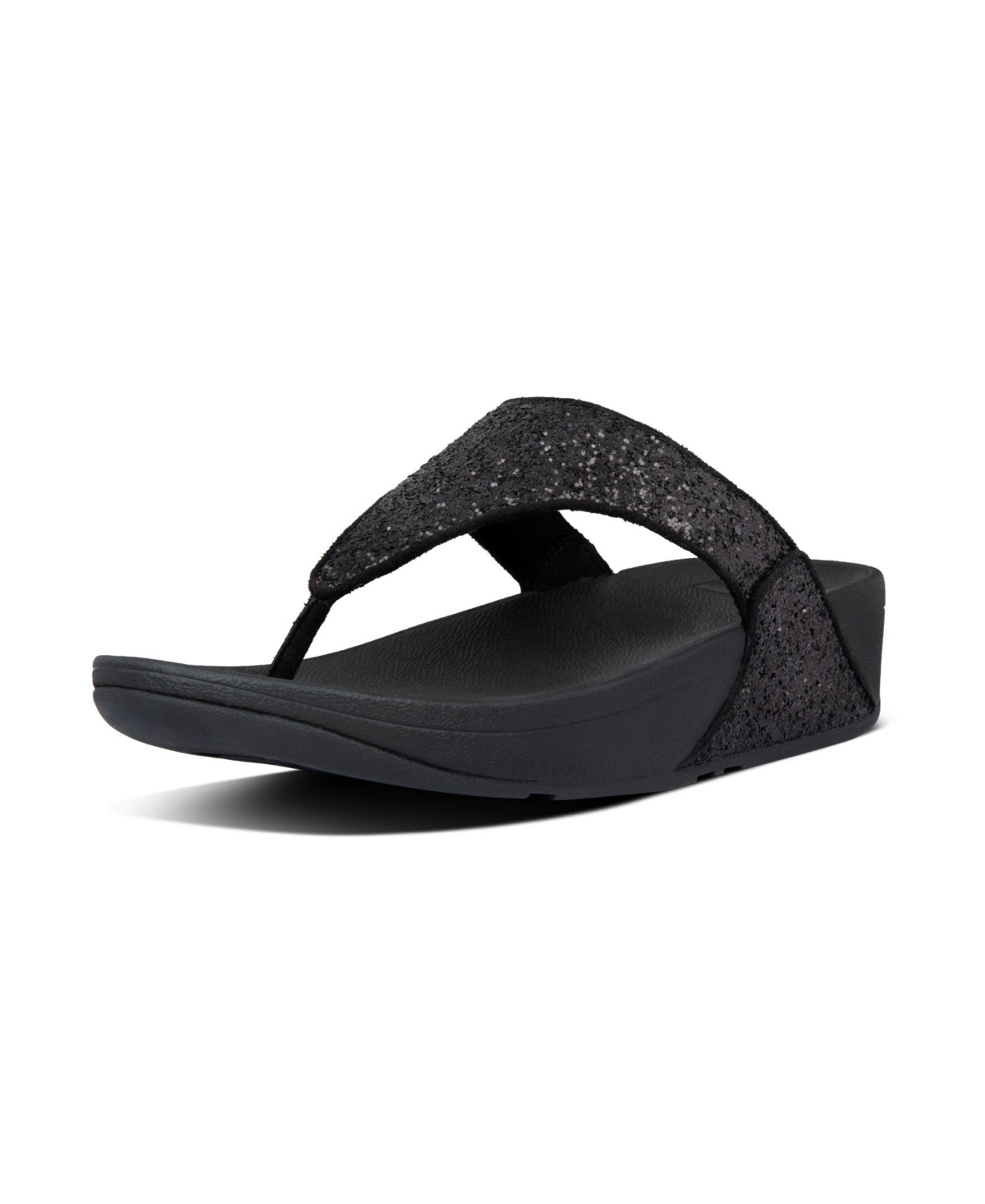 Women's Lulu Glitter Toe-Thongs Sandal - Black Glitter